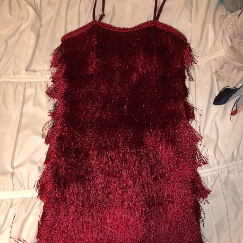 Missguided Fringe Mini Dress